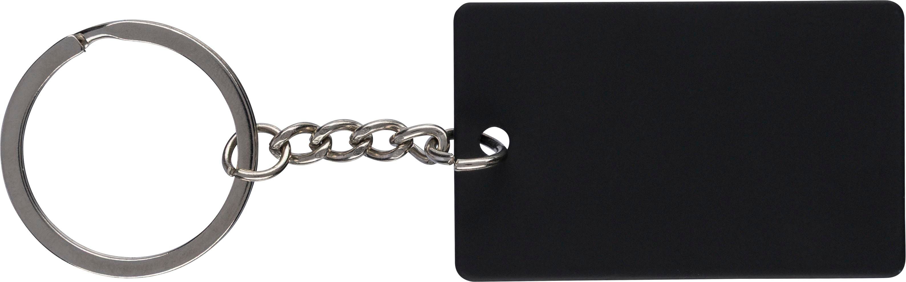 Recycled stainless steel rectangular keychain Jax