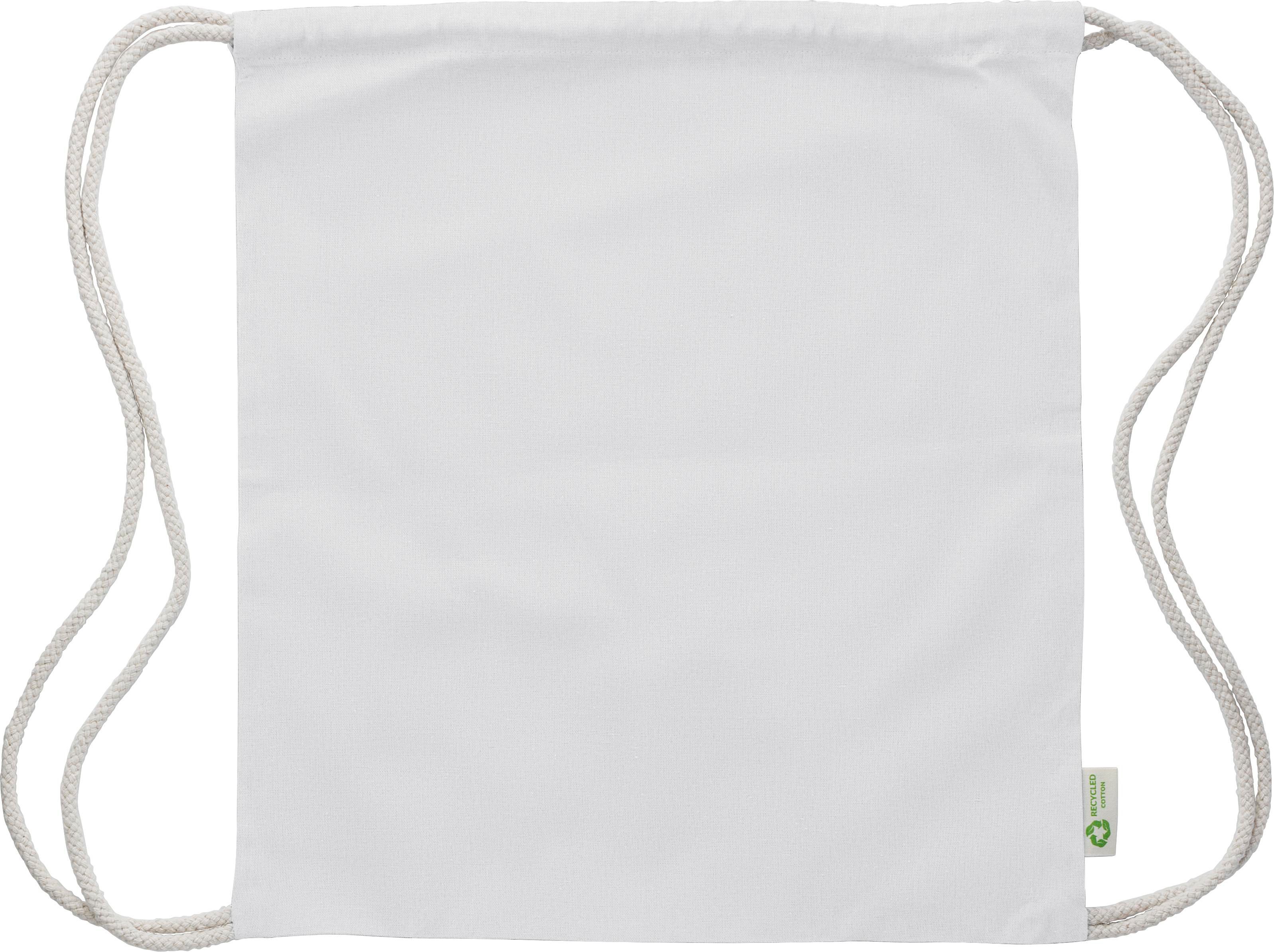 Recycled cotton (120 gr/m2) drawstring bag Joy