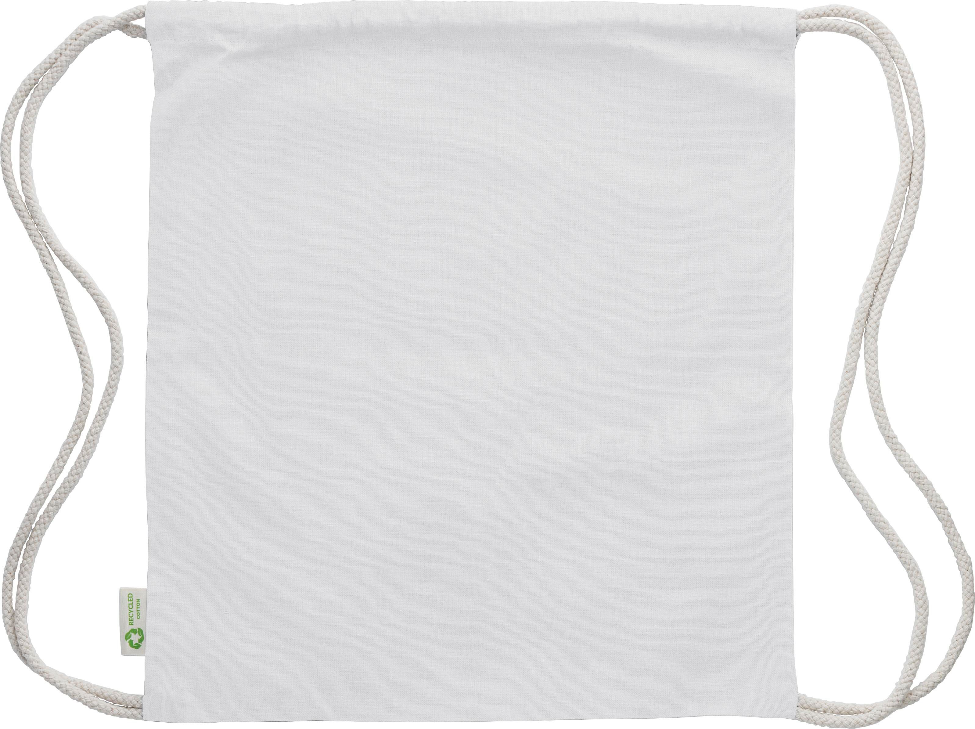 Recycled cotton (120 gr/m2) drawstring bag Joy
