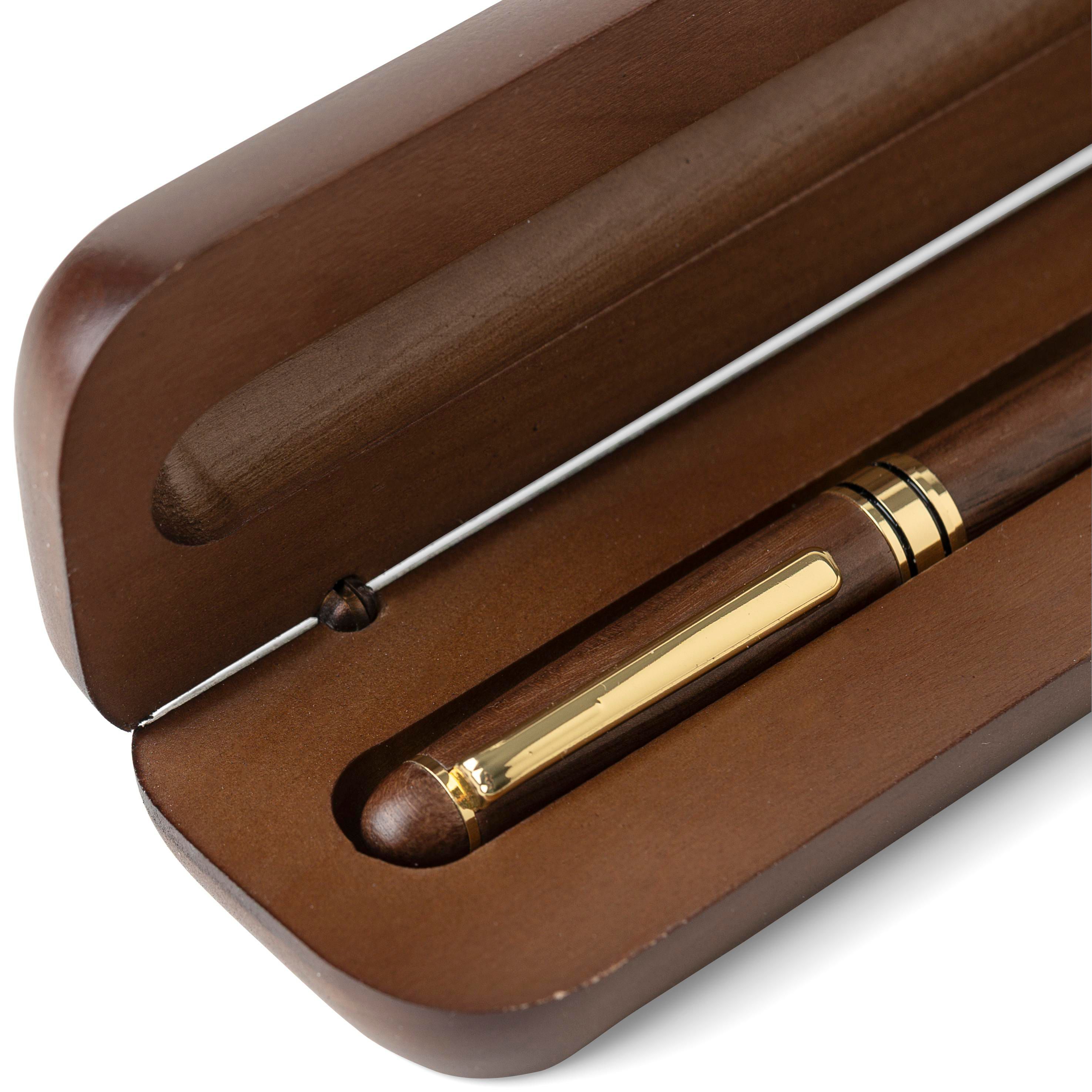 Walnut wooden twist ballpen Noa
