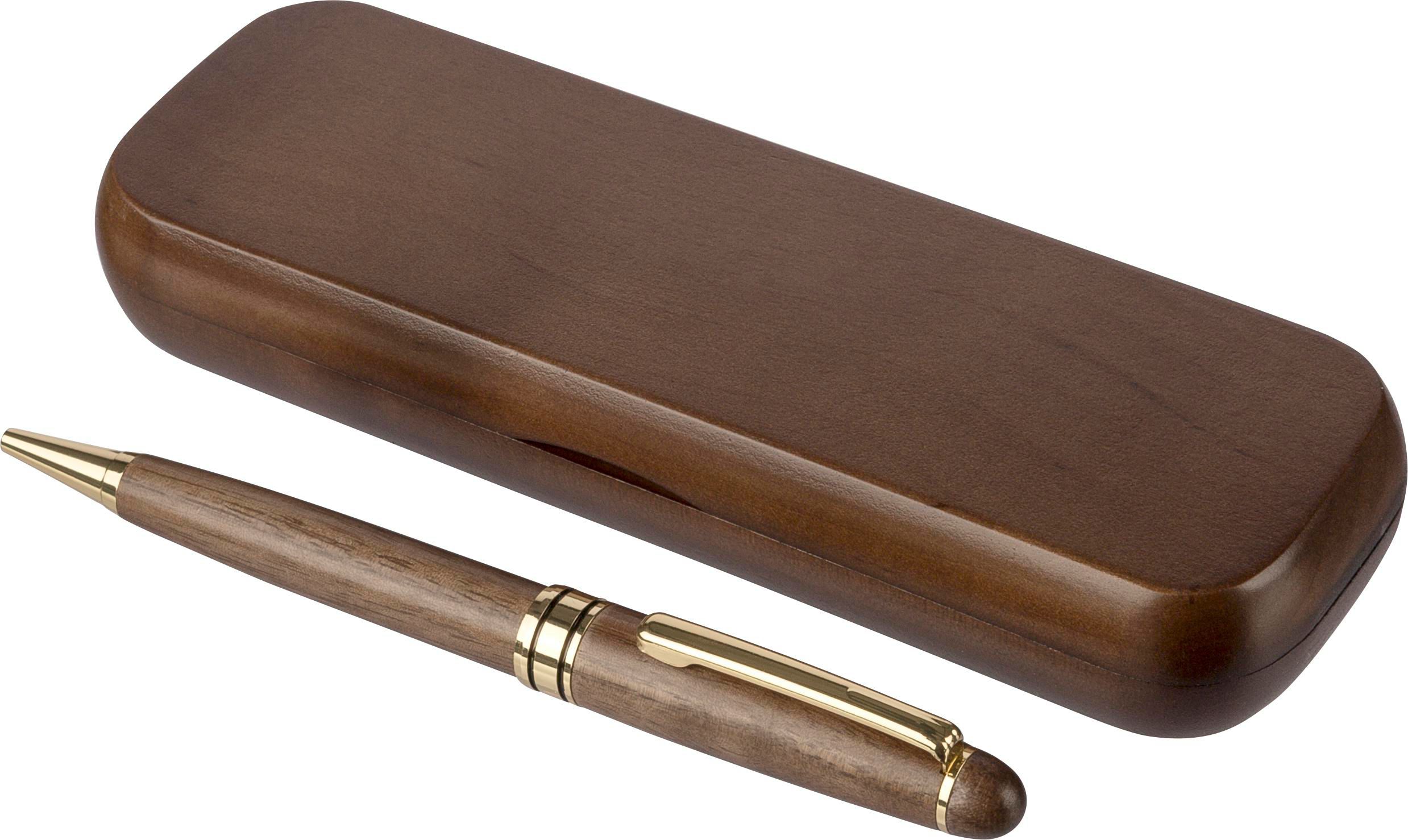 Walnut wooden twist ballpen Noa