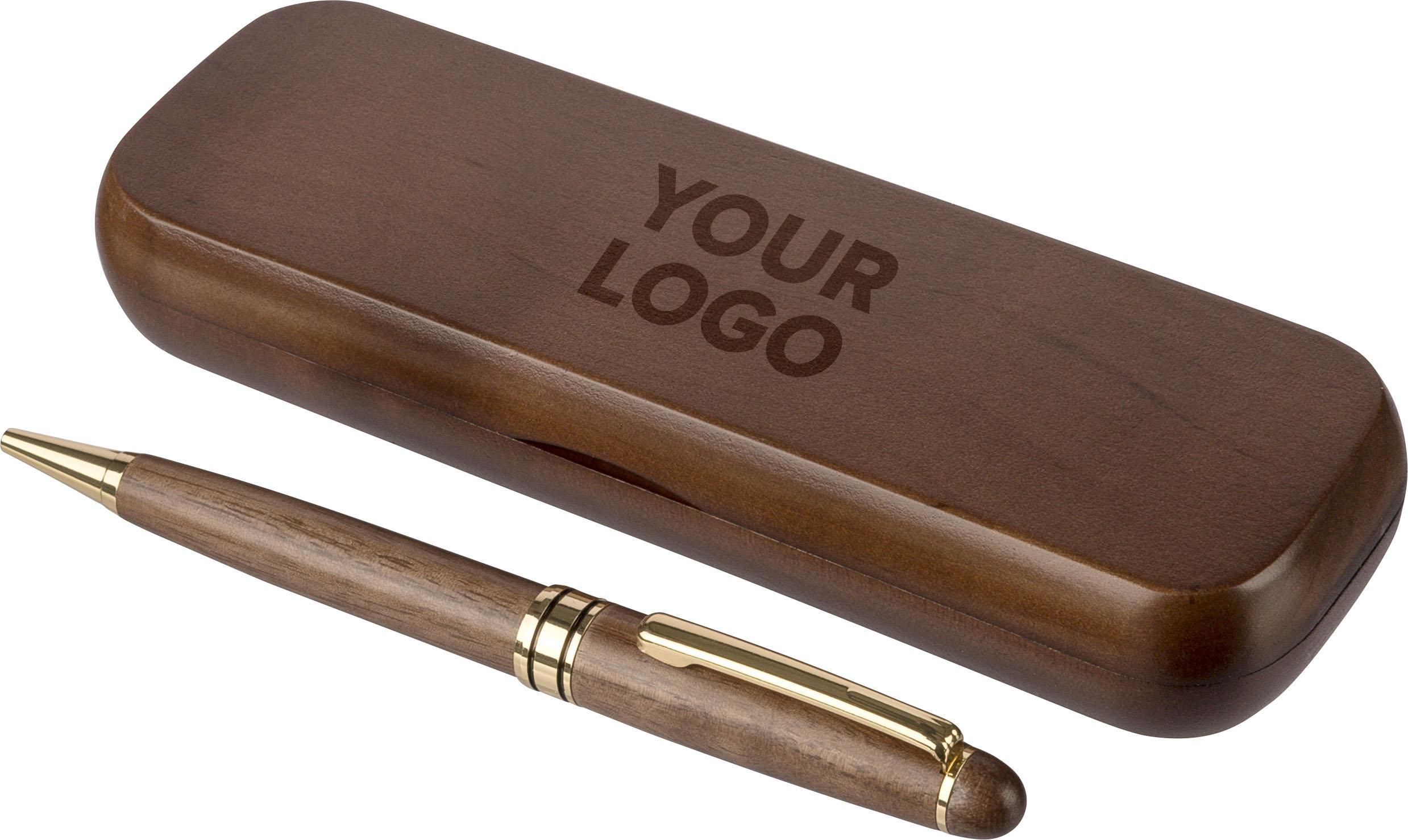 Walnut wooden twist ballpen Noa