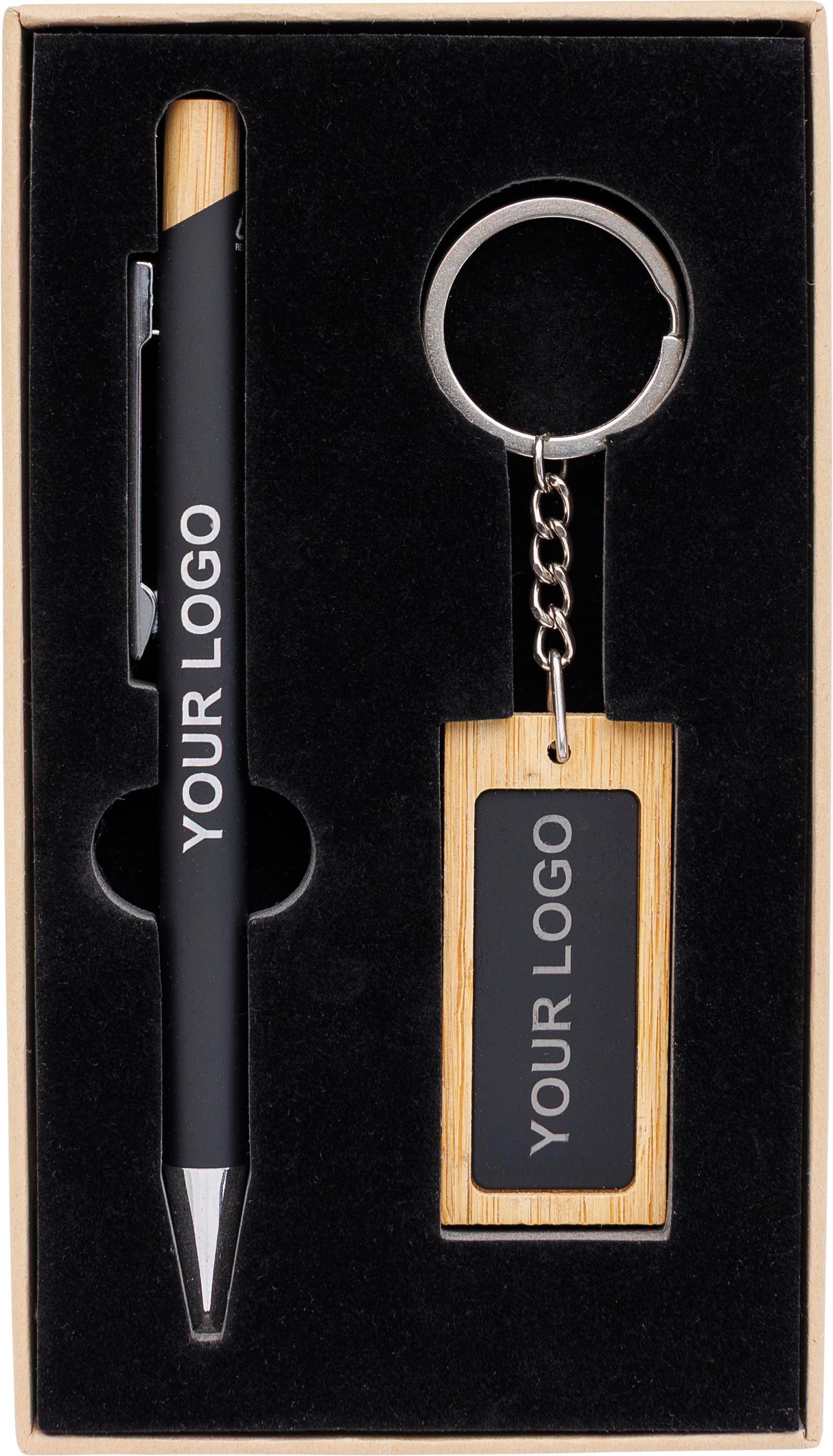 Gift set Zaid | Recycled | Ballpen and key chain