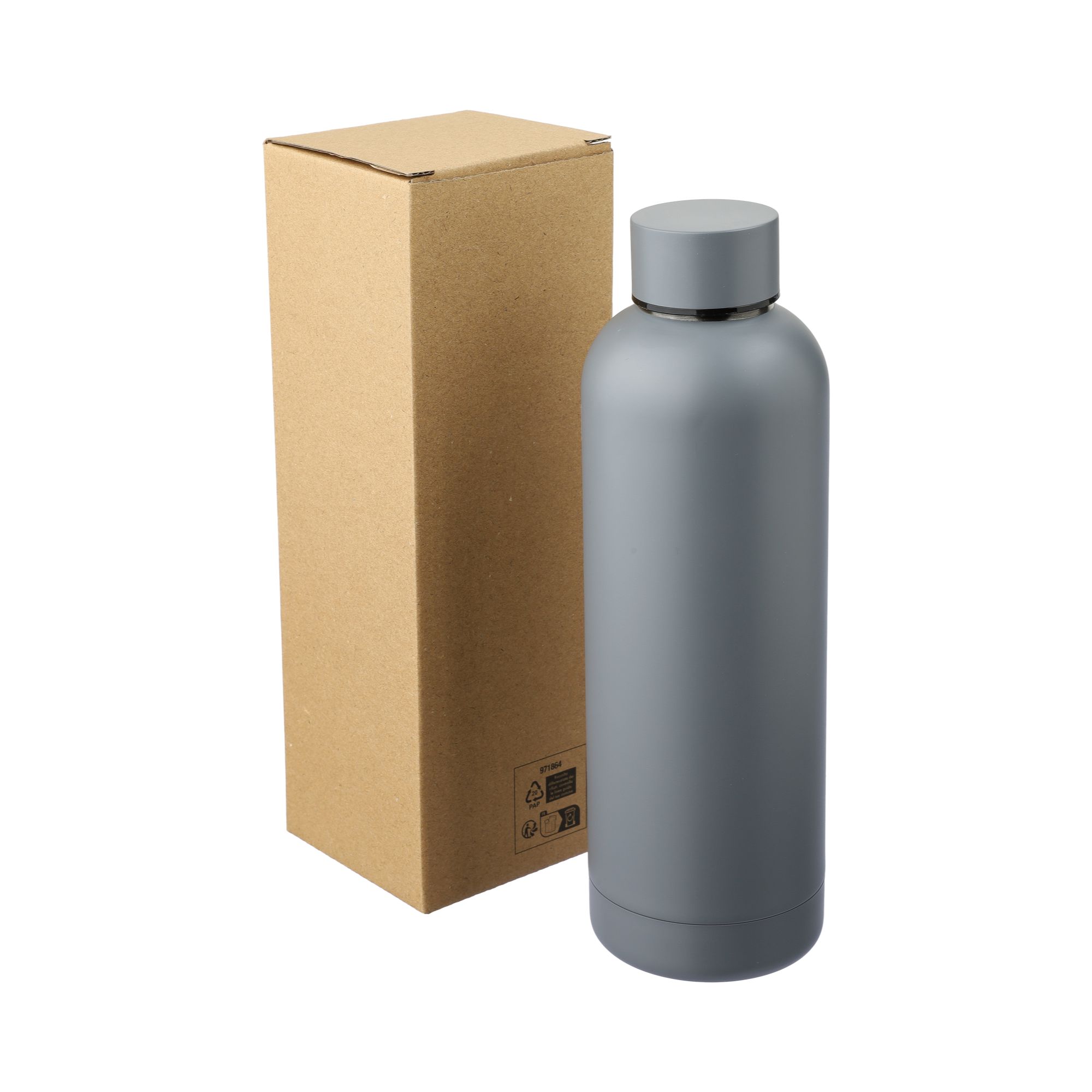 Botella de acero inox. reciclado Isaiah 500 ml