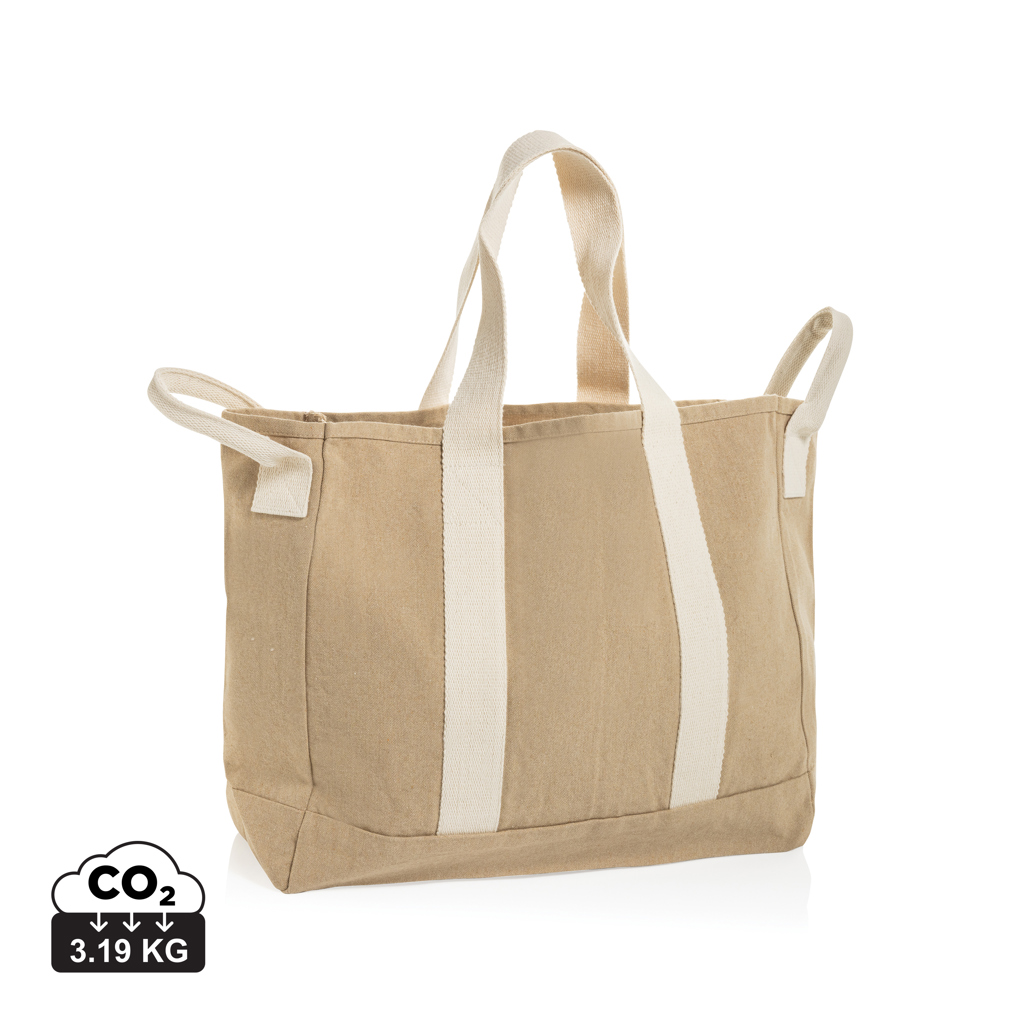 Bolsa playa BEAU AWARE™ lona reciclada 400 g/m² asa lateral