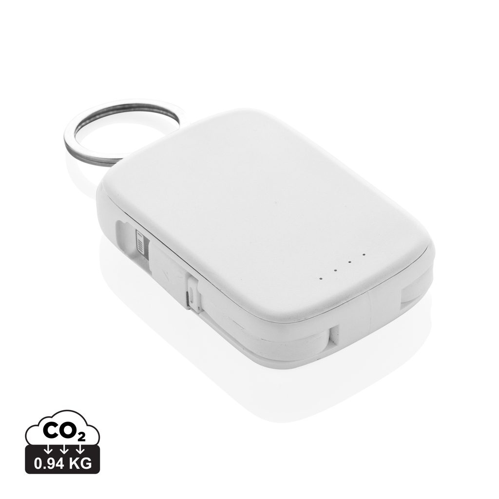 Nexo RCS keychain 2000 mah powerbank with integrated cables