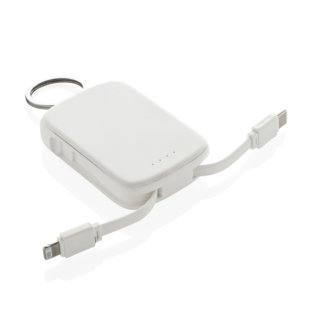 Nexo RCS keychain 2000 mah powerbank with integrated cables