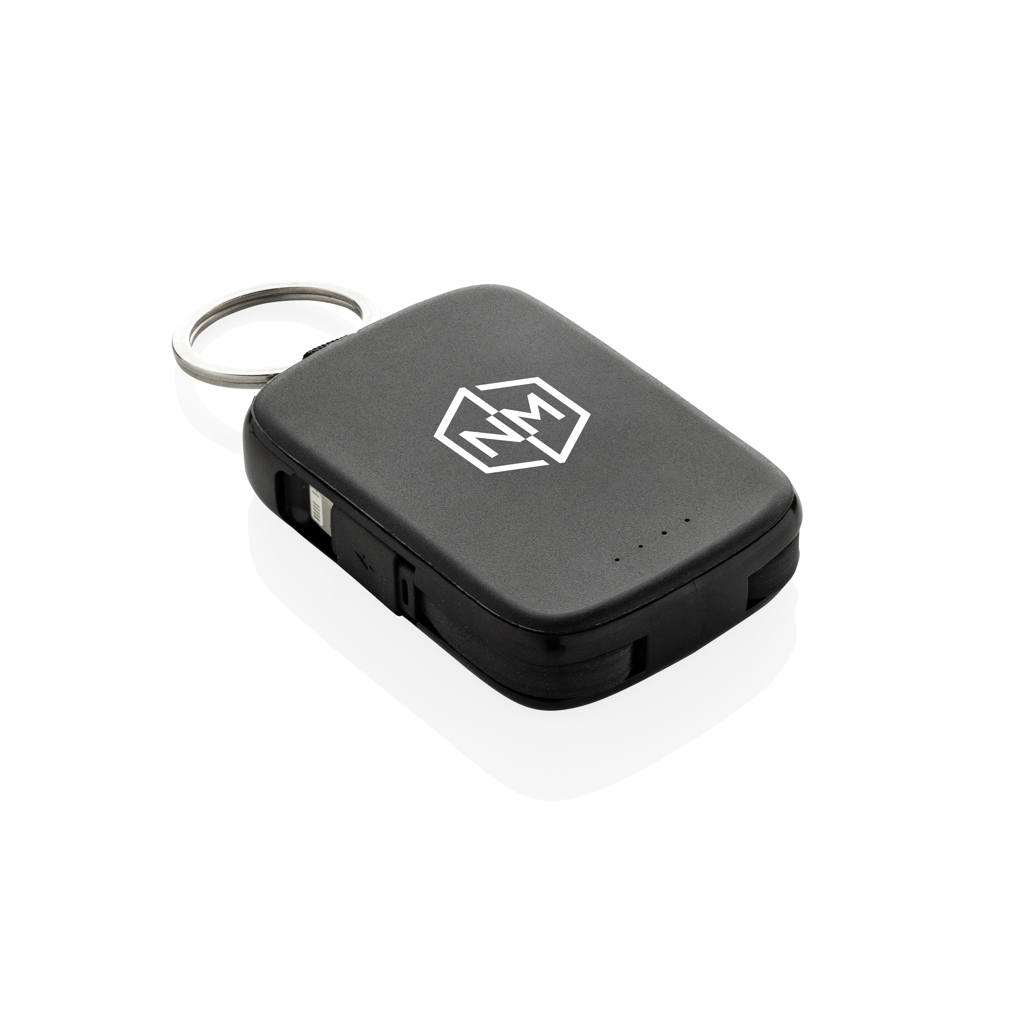 Nexo RCS keychain 2000 mah powerbank with integrated cables