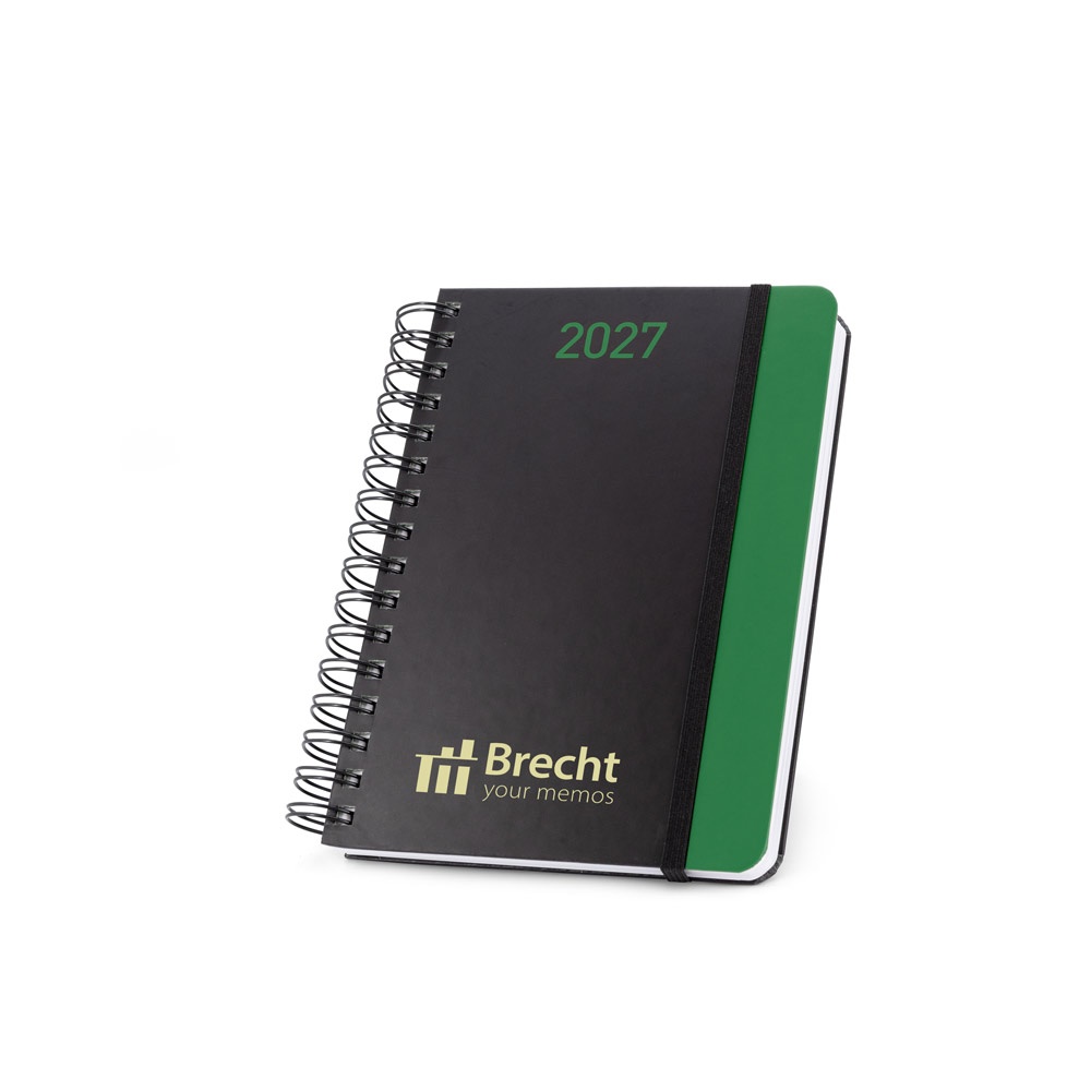 BRECHT A5. Agenda A5 en papel 100% reciclado y acabado mate