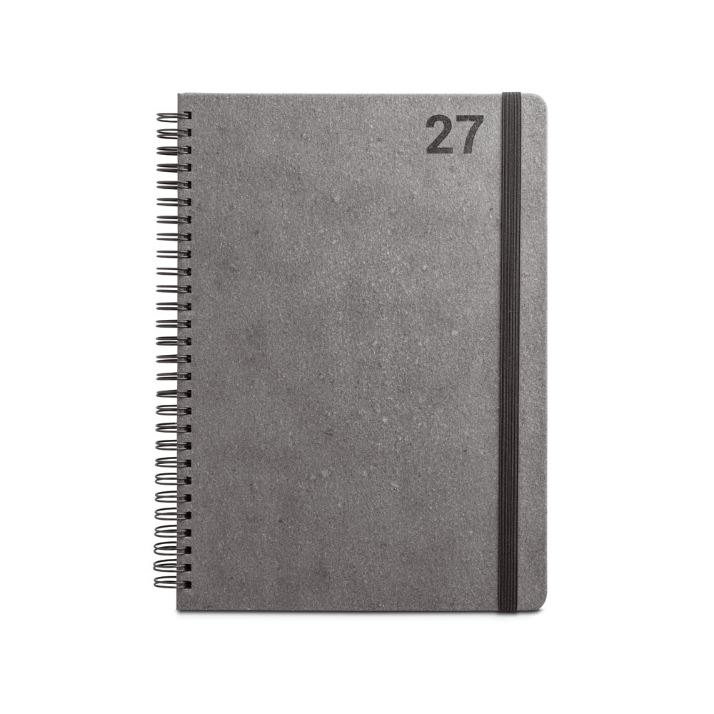 SIMMEL B5. B5 diary with rings in leather (58% recycled)