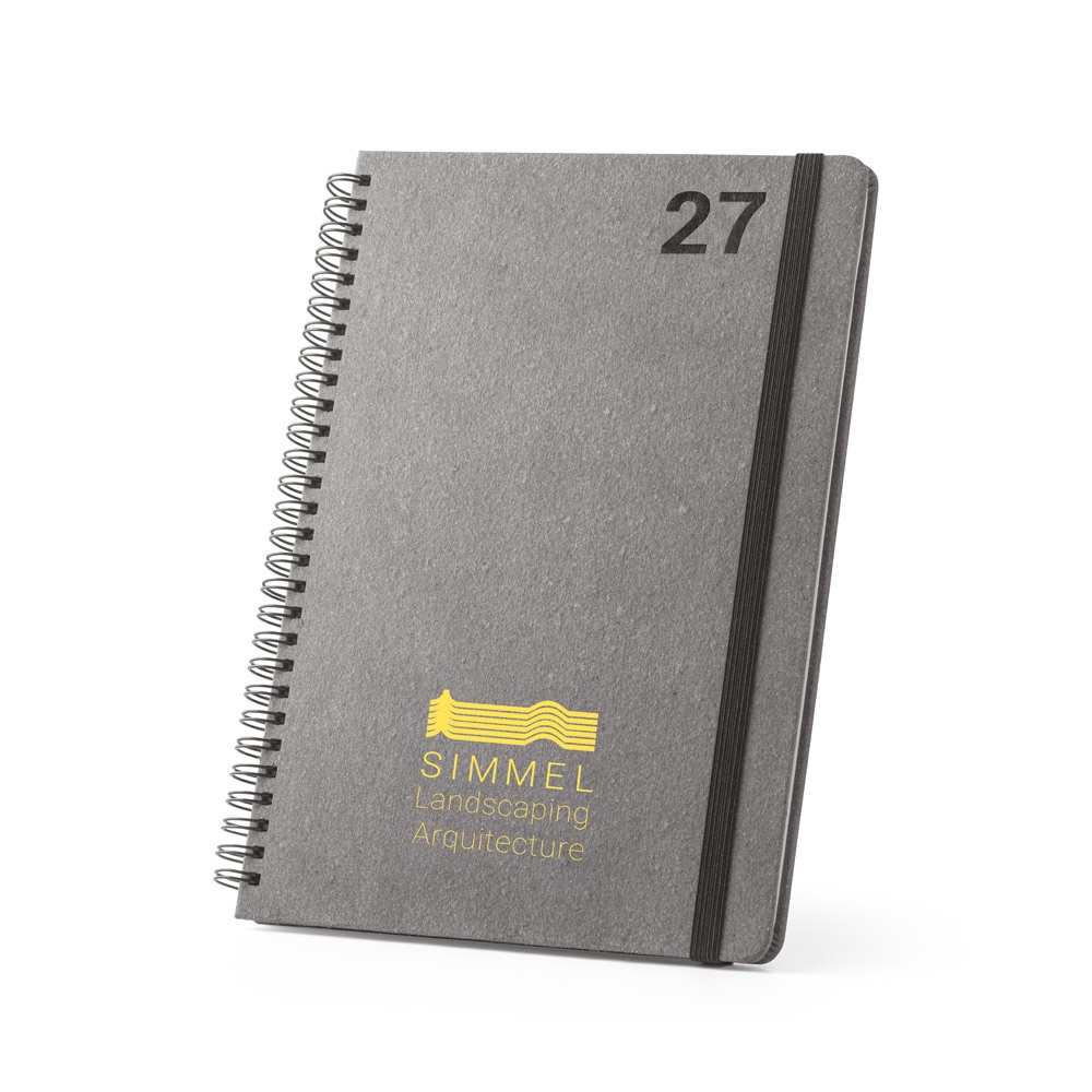 SIMMEL B5. B5 diary with rings in leather (58% recycled)