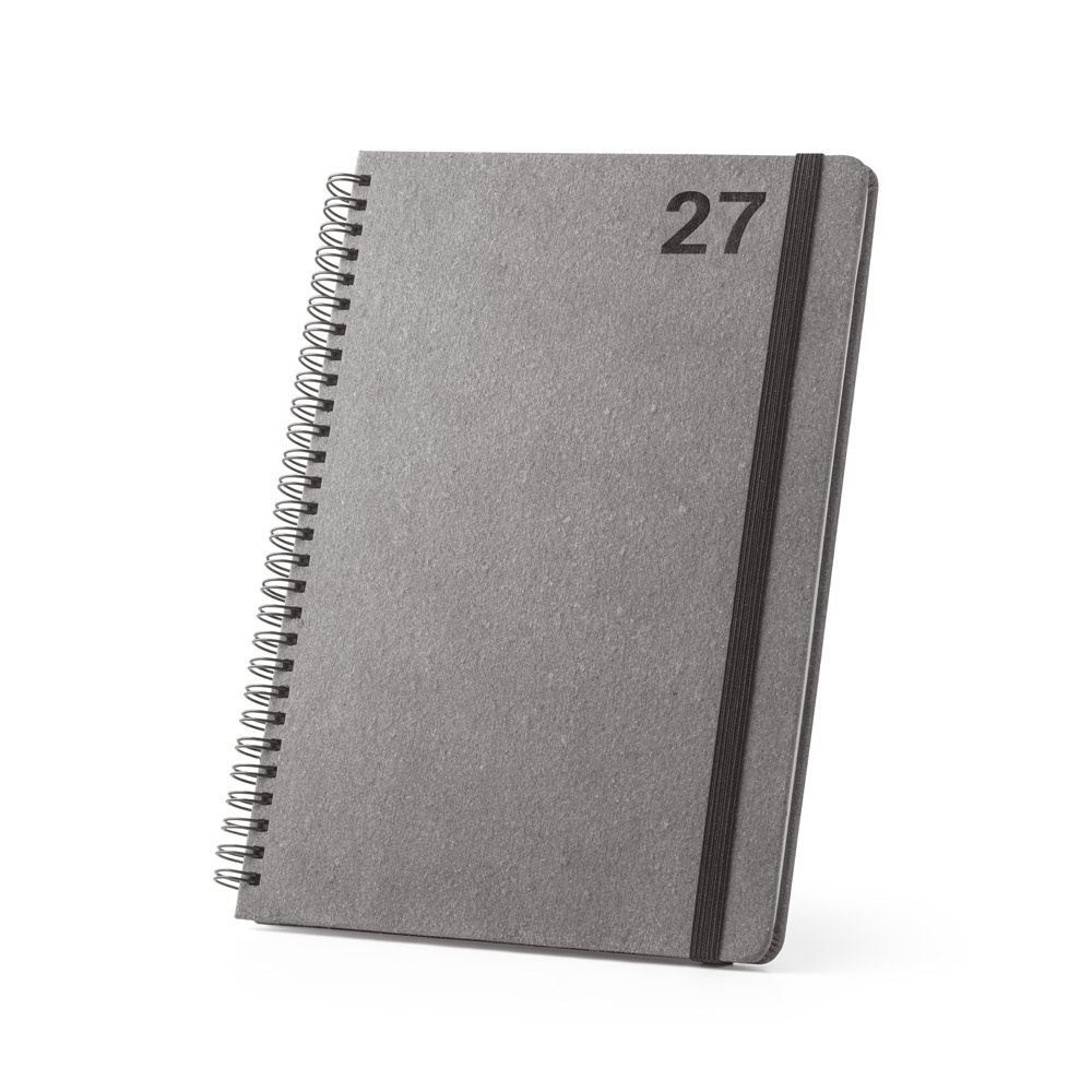 SIMMEL B5. B5 diary with rings in leather (58% recycled)
