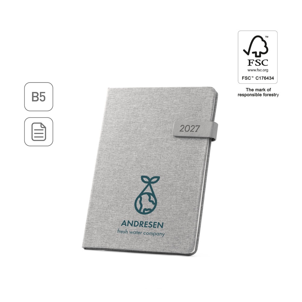 ANDRESEN B5. Recycled polyester (100% rPET) diary