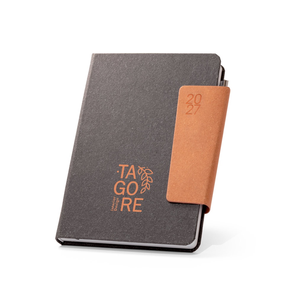 TAGORE A5. Agenda A5 en piel (58% reciclada)