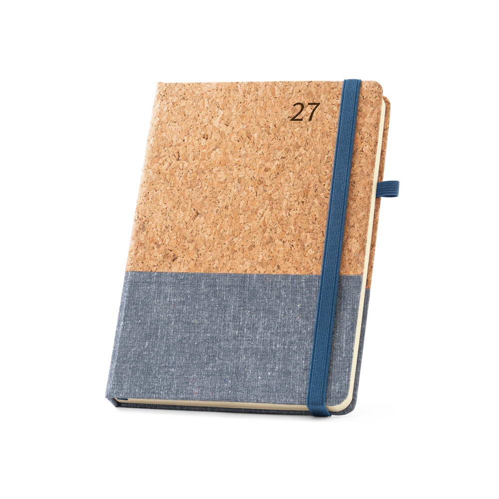QUENTAL A5. Agenda de corcho y lino
