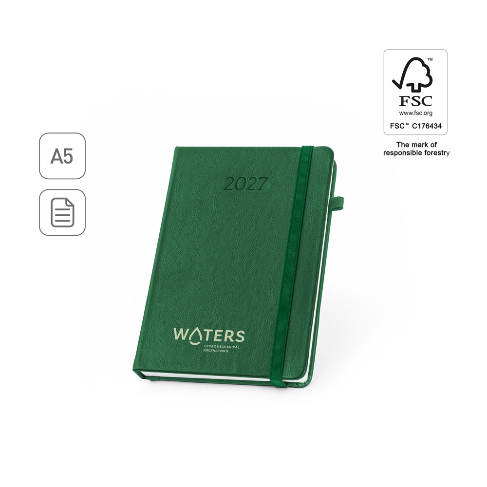 WATERS A5. A5 diary in water-based PU
