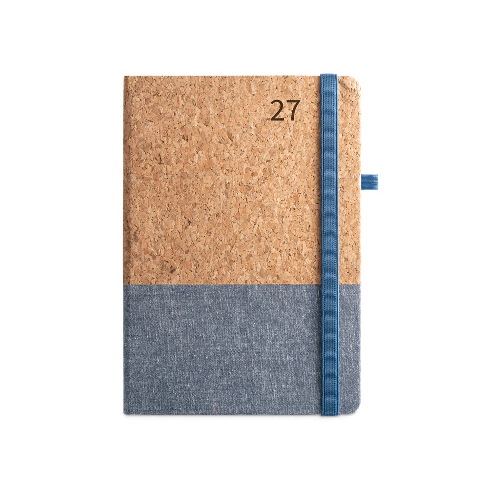 QUENTAL A5. Agenda de corcho y lino