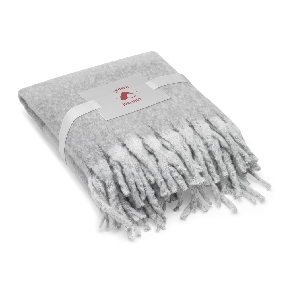 COMFY. Blanket in recycled polyester (100% rPET) (300 g/m²), with a mohair feel