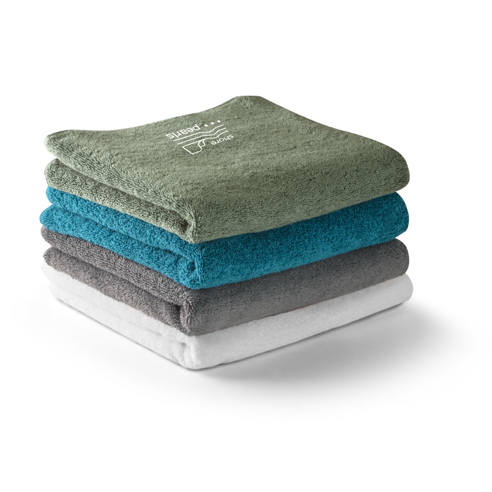 BARDEM L. Bath towel (500 g/m²) in cotton (82%) and recycled cotton (18%)