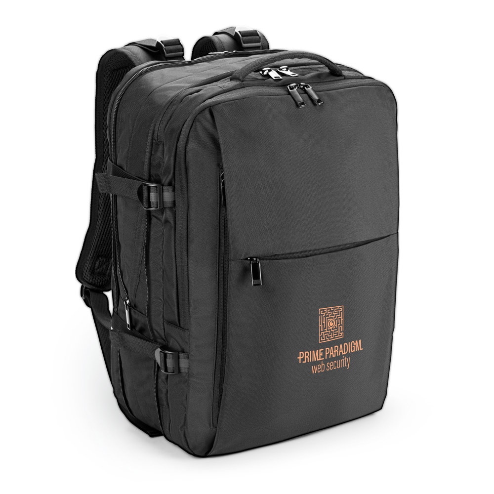 DALLAS. High-density recycled 600D polyester travel backpack for 17'3" laptop