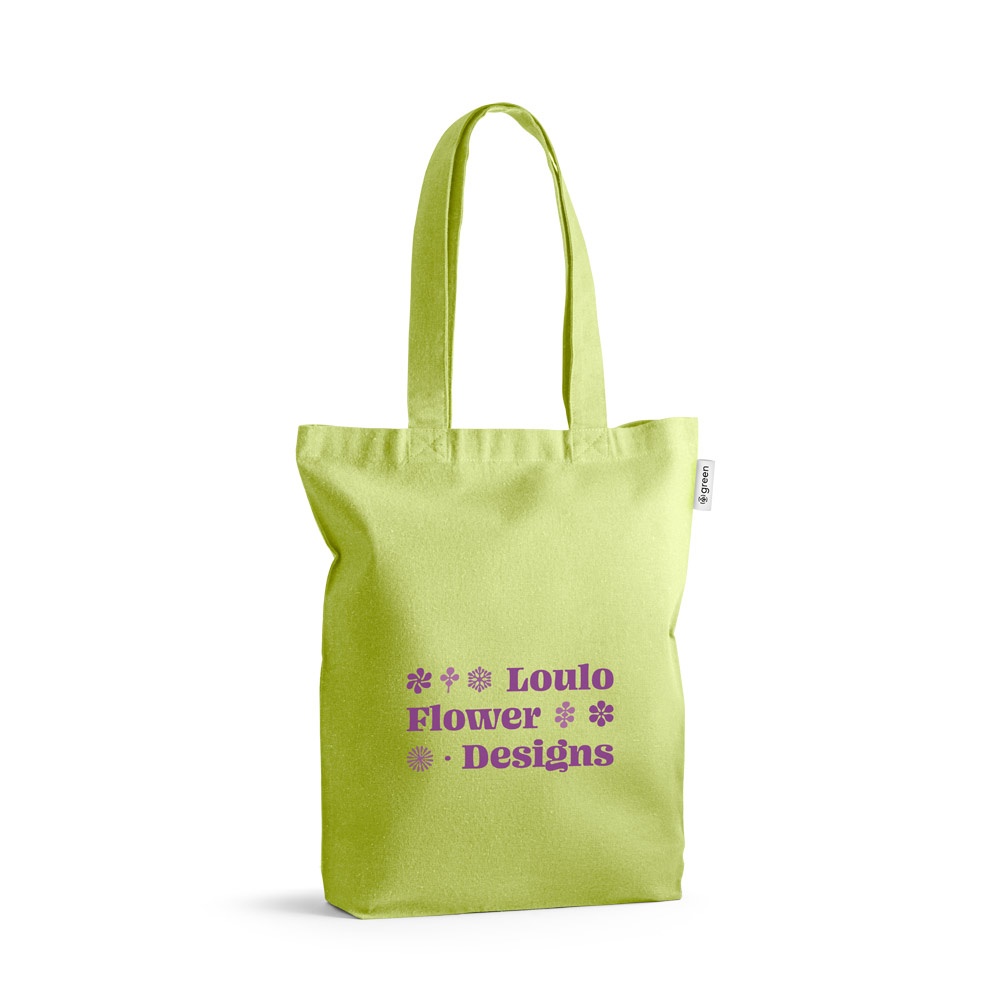 MERIDA. Bolsa de algodón (50%), algodón reciclado (30%) y poliéster (20% rPET) (220 g/m²)
