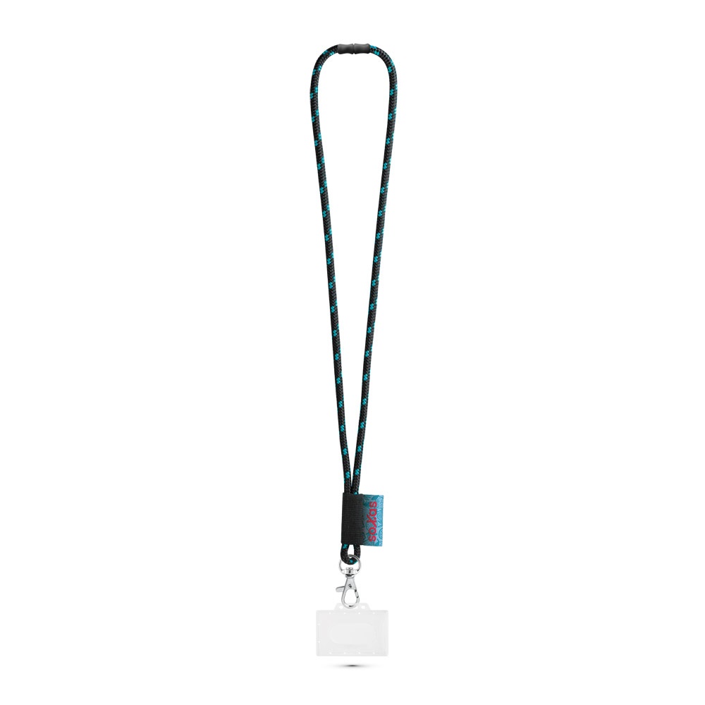 BRIDPORT. SET Lanyard NAUTIC Long (Ø 7 mm) with Hook Trigger Snap 9 mm, safety lock Ø 7 mm and rigid ID badge / card holder 91 x 68 mm