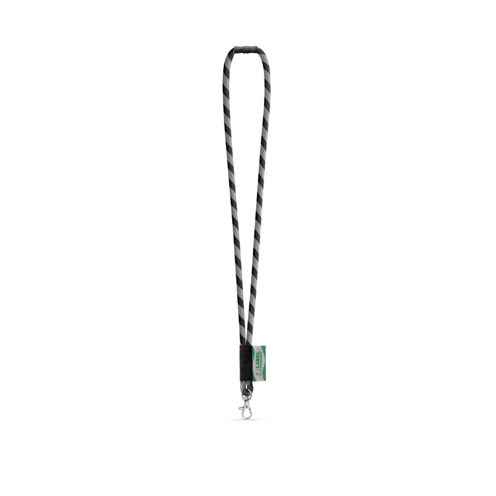 WISBECH. SET Lanyard TUBE Long (Ø 7 mm) con mosquetón de gatillo de 9 mm y cierre de seguridad de Ø 7 mm