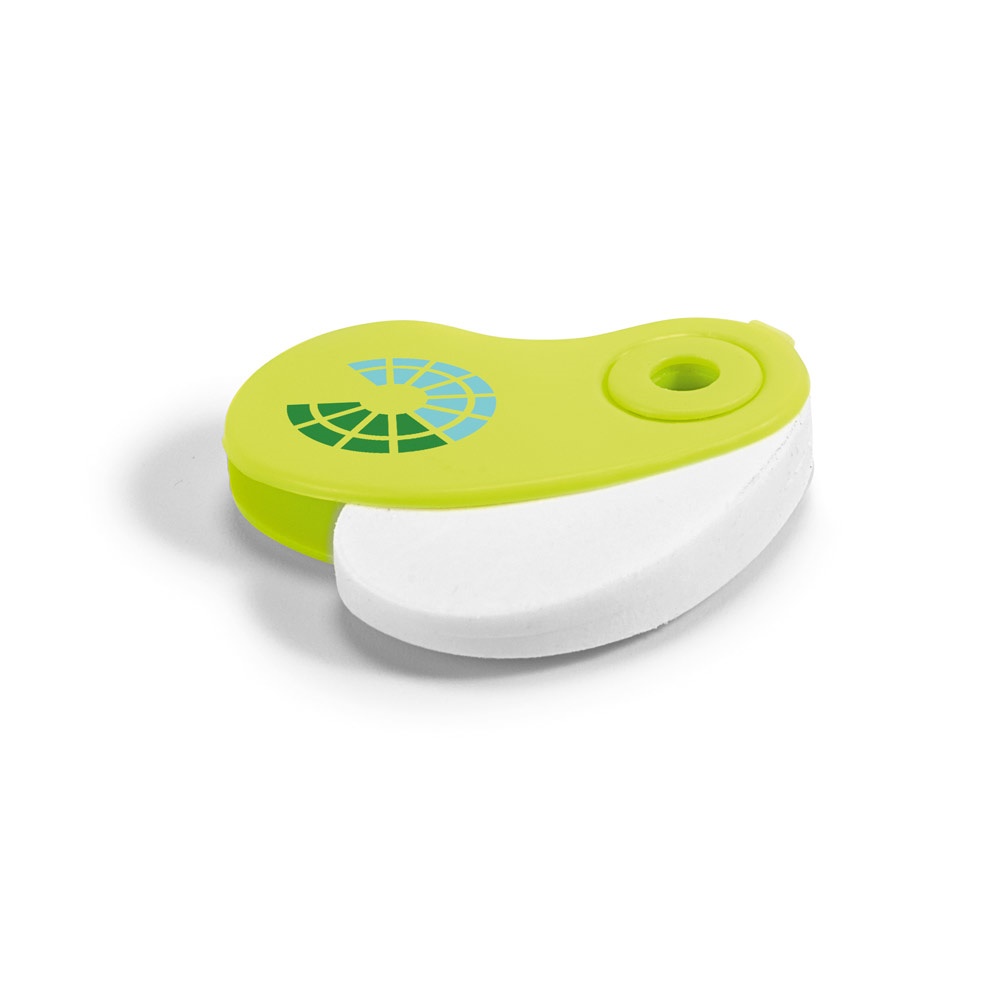 SIZA. White TPR eraser with PP protective cover