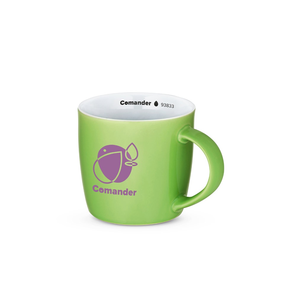 COMANDER. Taza de cerámica con acabado brillante, 370 ml