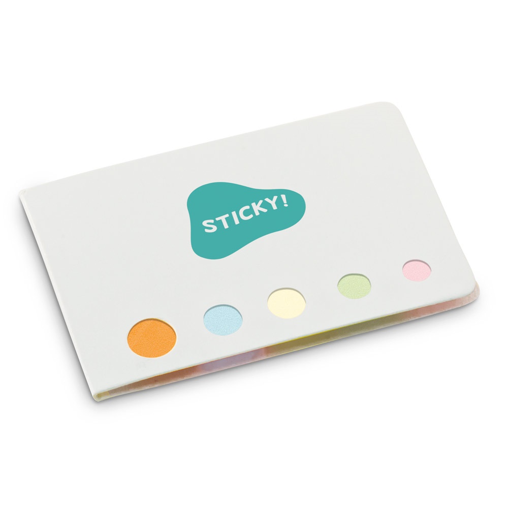 STOOKY. Bloc de notas adhesivas que incluye 5 juegos de color
