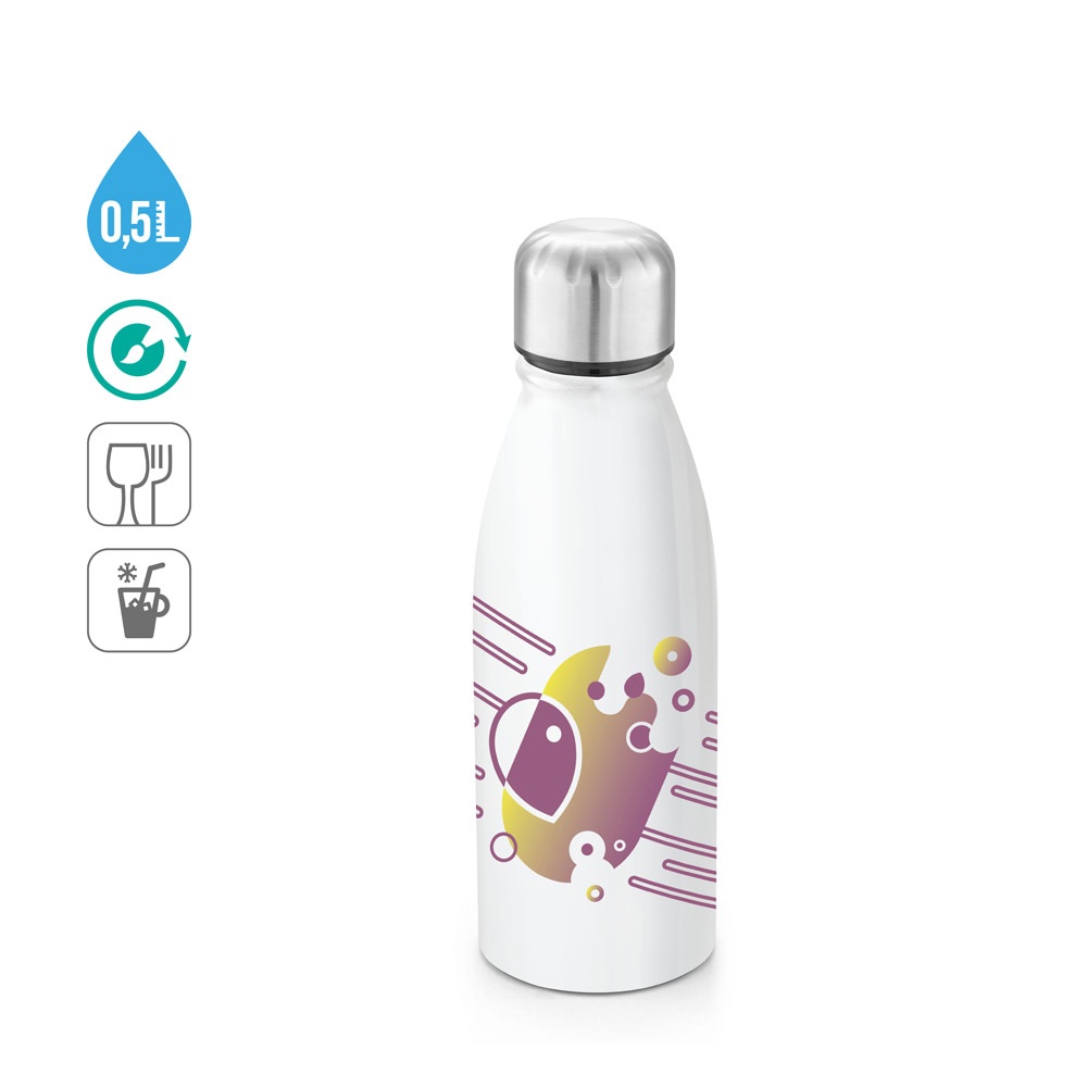 BILLY. Sublimation aluminium bottle and stainless steel cap 500 mL