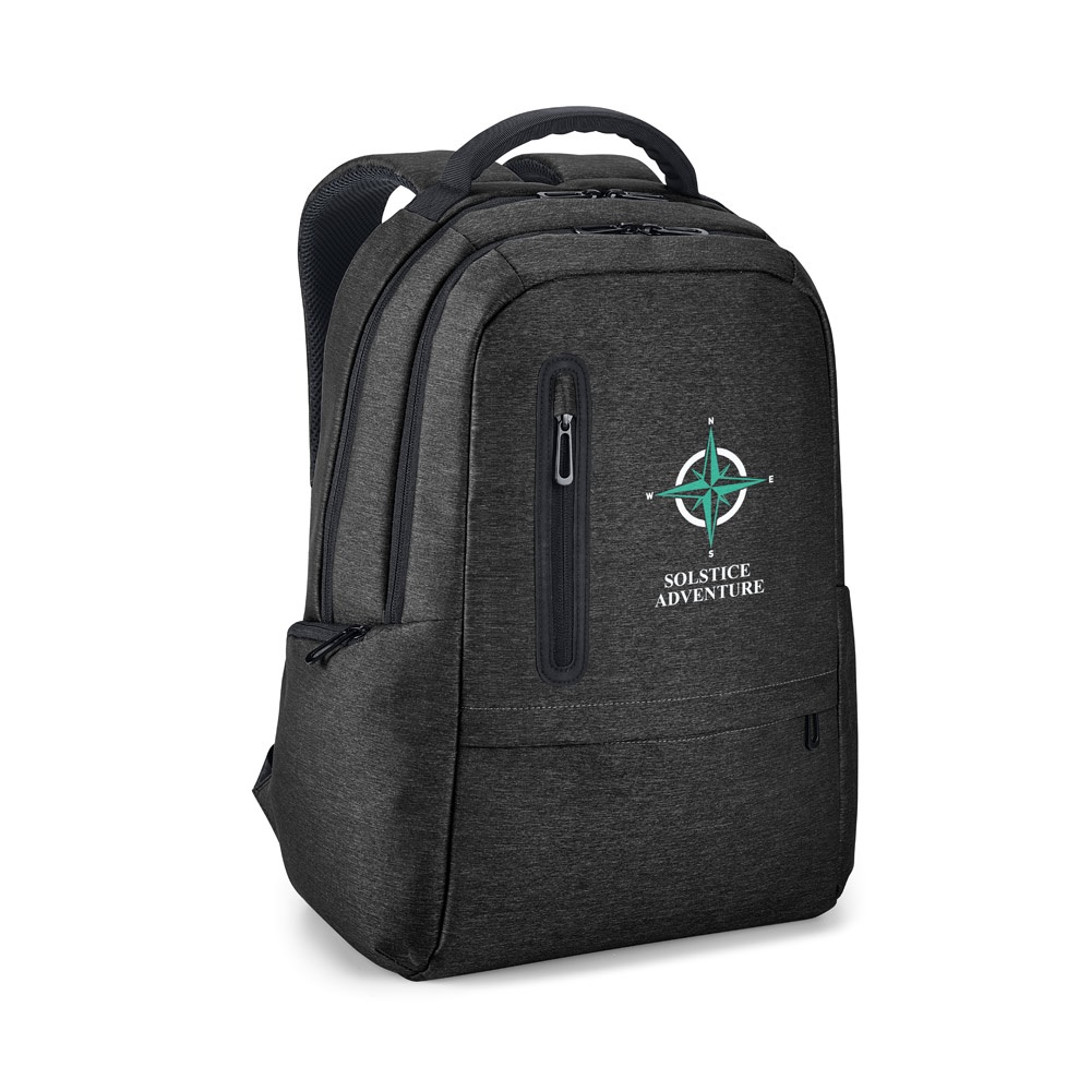 RE-BOSTON. Water-resistant 2Tone recycled nylon laptop backpack with 210D compartment