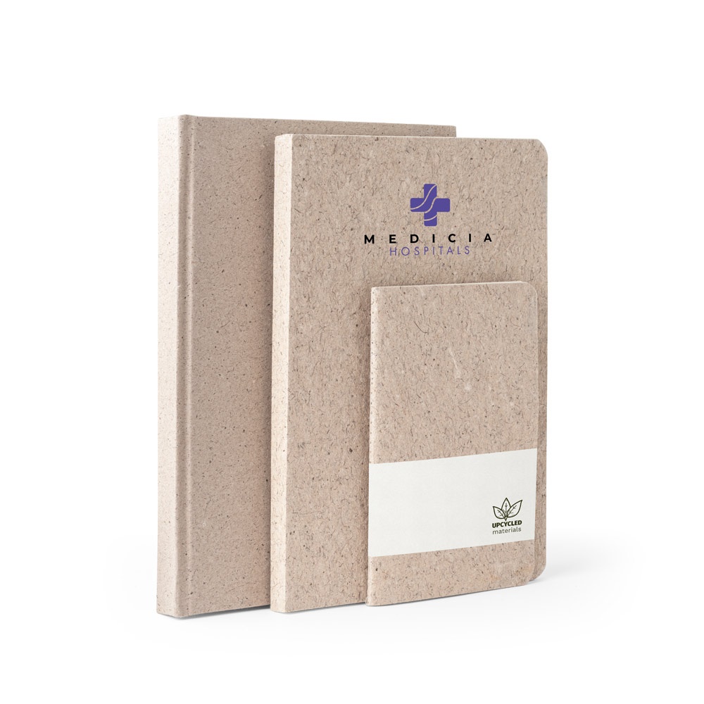 TEAPAD RIGID. Bloc de notas A5 con tapa dura hecho a partir de residuos de hojas de té (65%)