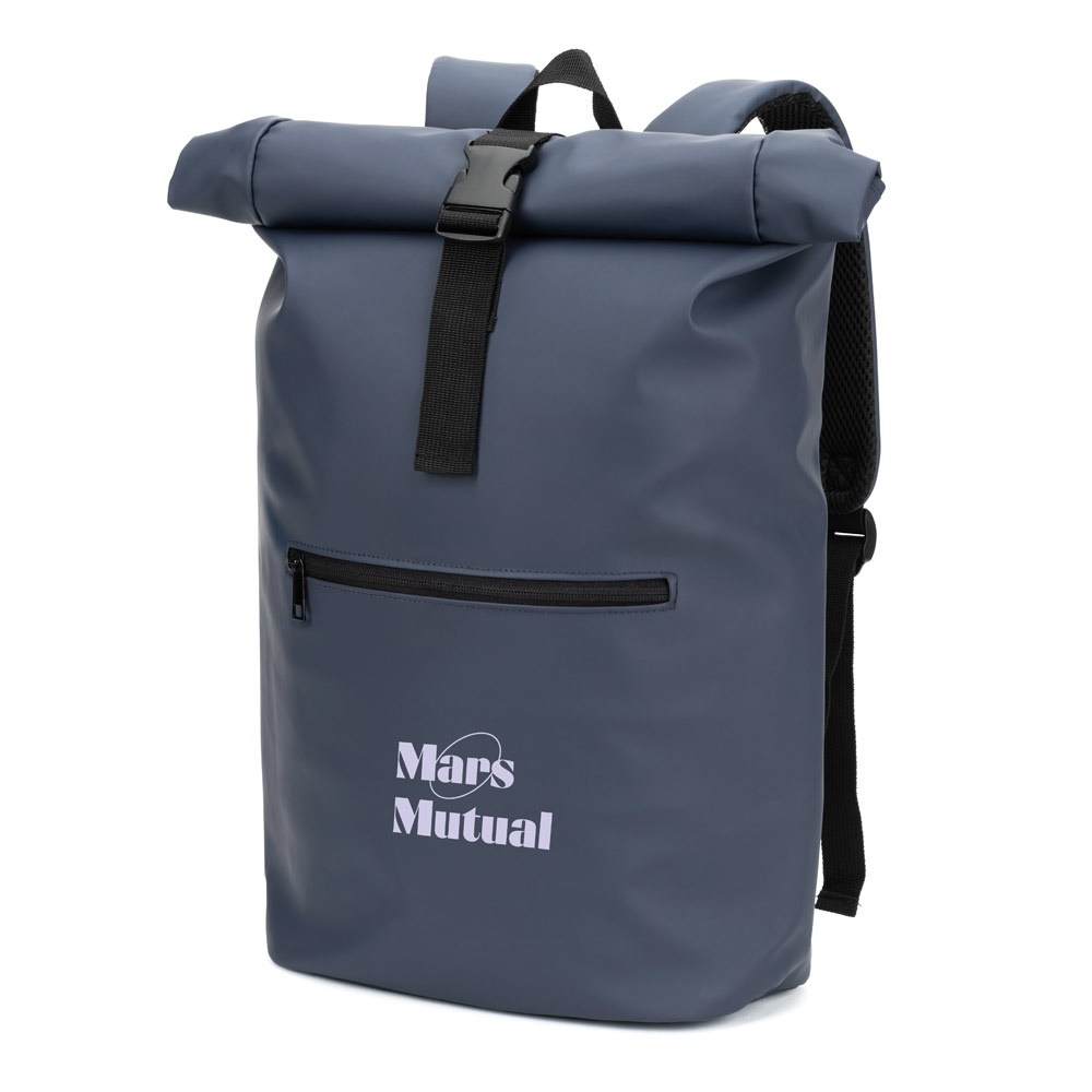 PORTLAND. Mochila enrollable de PU con bolsillo para portátil de 16"