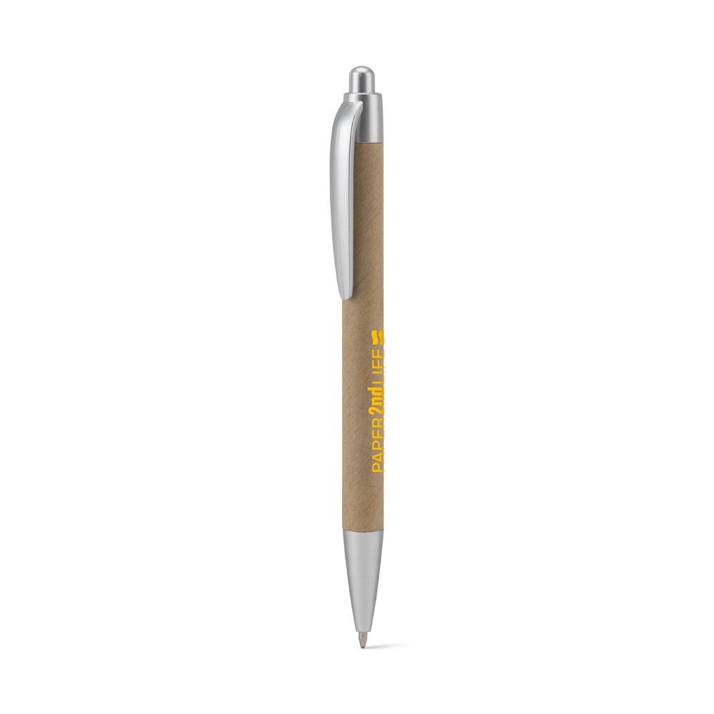 KYRA. Ballpoint pen made from 100% recycled paper and details in recycled ABS (100% rABS)