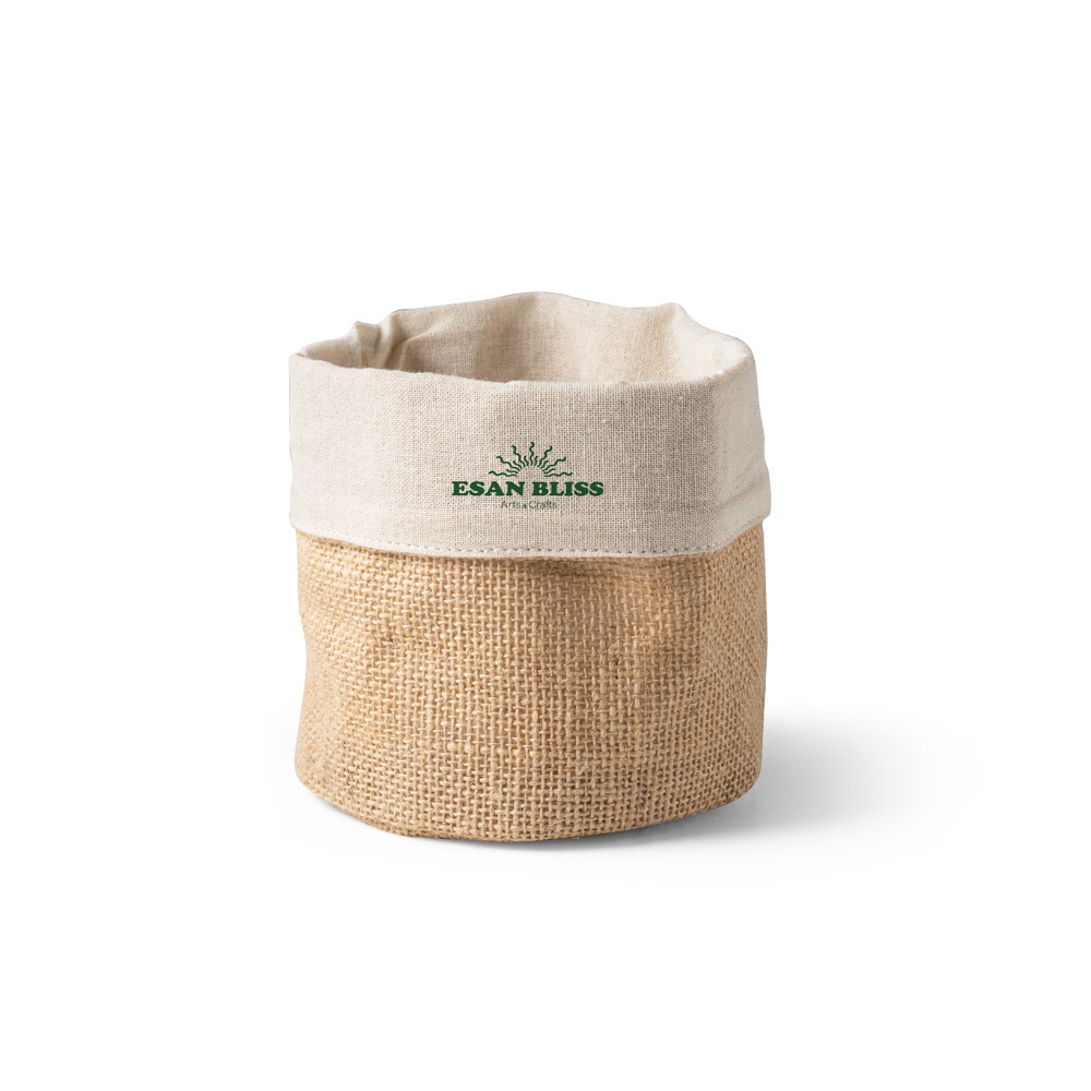 DUCASSE. Bolsa multiusos en yute (260g/m²) y algodón (120g/m²)