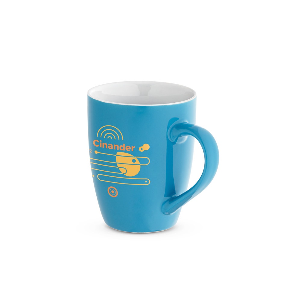 CINANDER. Taza de cerámica con acabado brillante, 370 ml