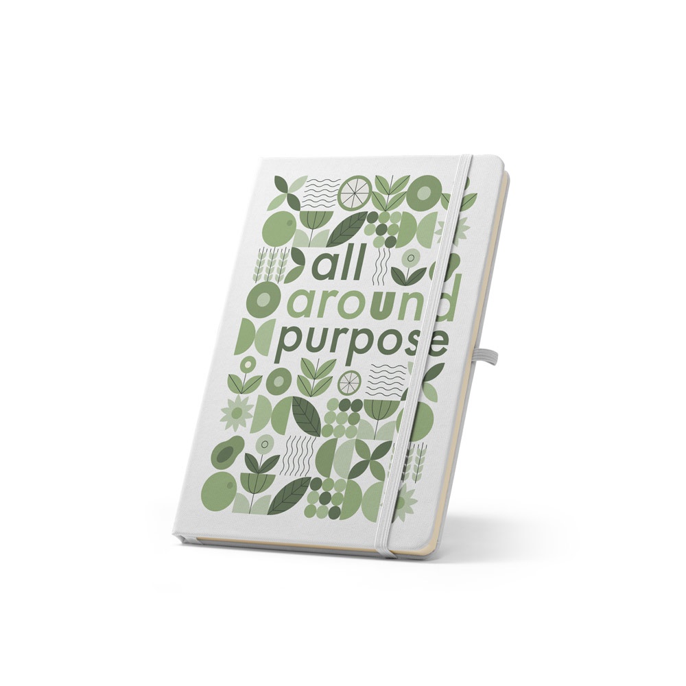 ANNE SUB. A5 notebook in recycled polyester (100% rPET) 300D, ideal for sublimation personalisation