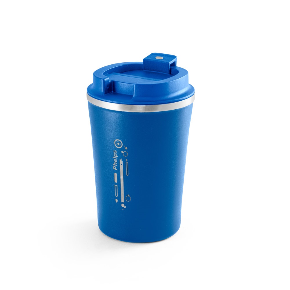 PHELPS. Stainless steel and PP travel cup 470 mL