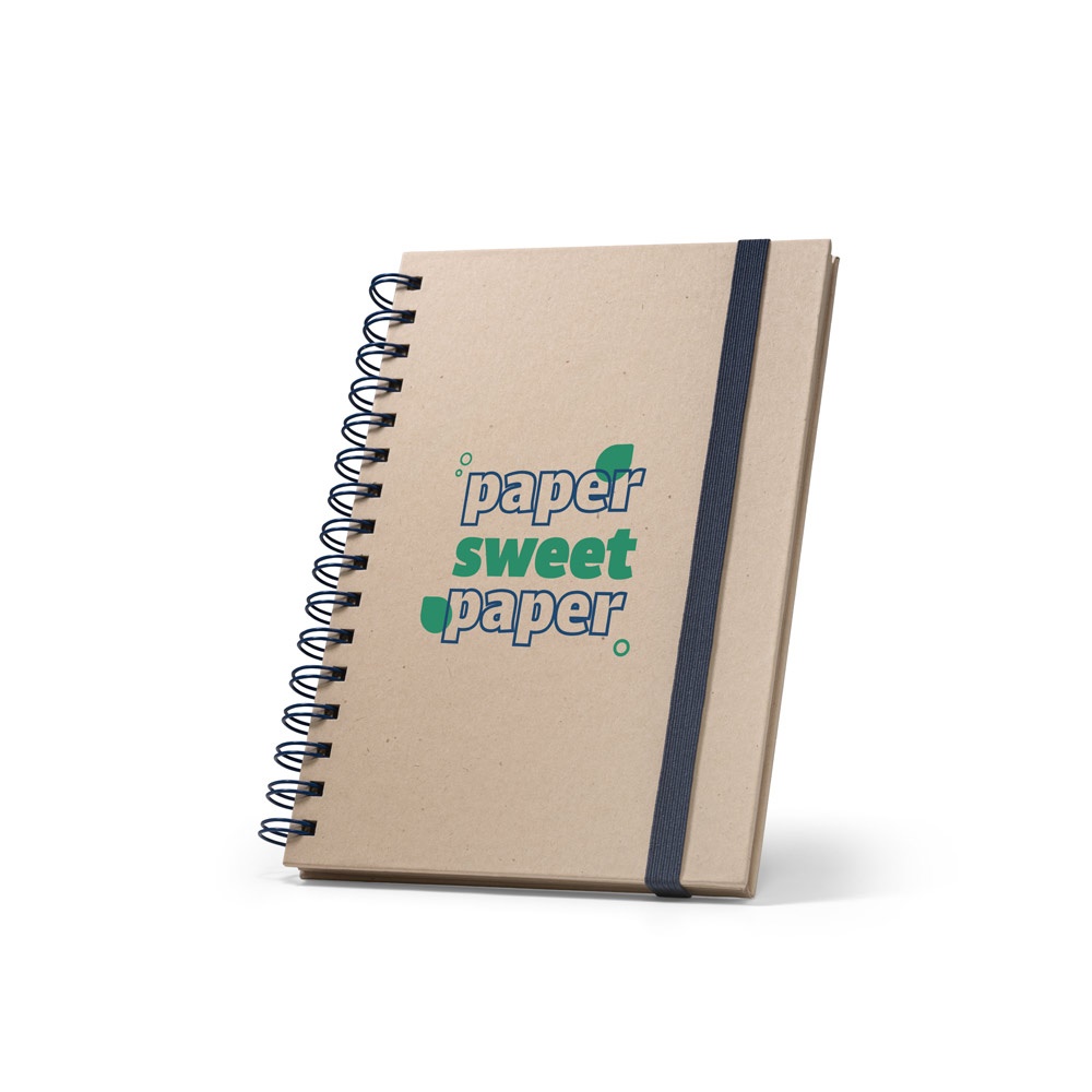 PROUST. A5 notebook with rings, hard cover, made of sugar cane paper (80% sugar cane) with plain pages