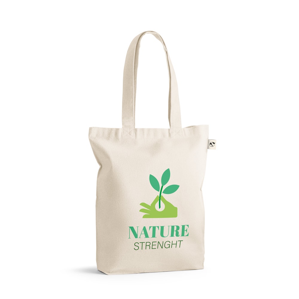 GIRONA. Bolsa de algodón (50%), algodón reciclado (30%) y poliéster (20% rPET) (220 g/m²)