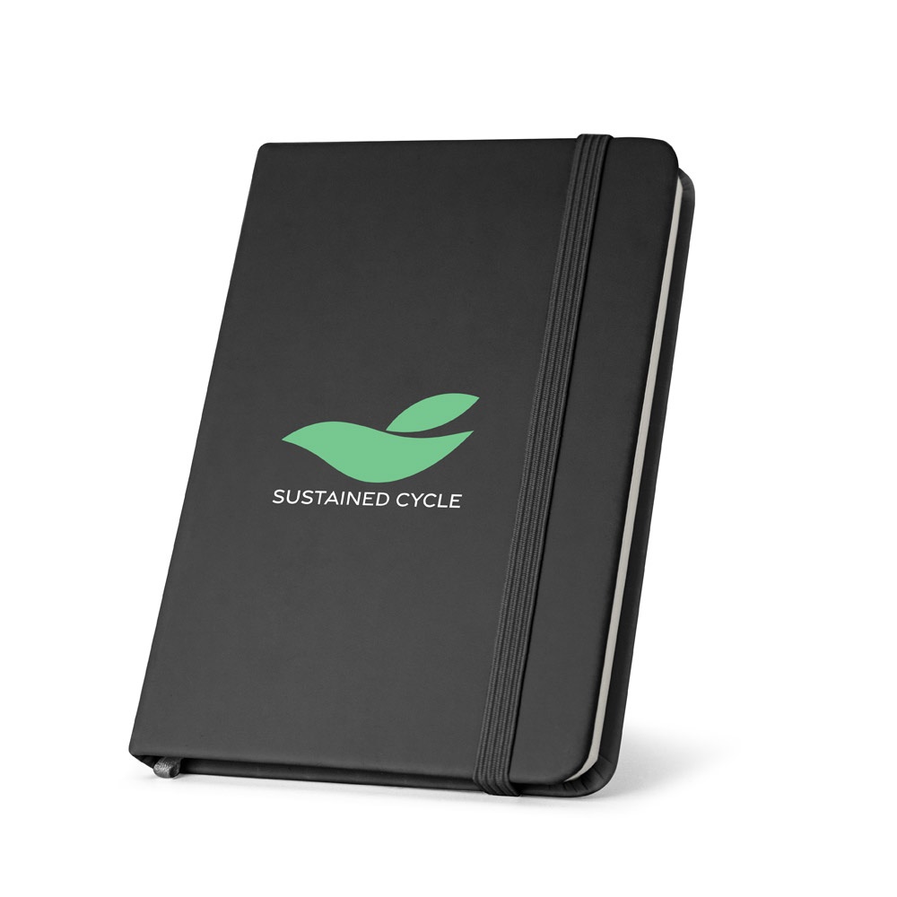 CAMPUS. A5 hardcover notebook in PU (35% recycled) with lined pages 100% recycled