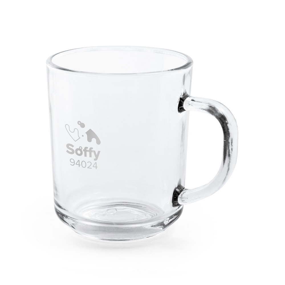 SOFFY. Taza de vidrio de 230 mL