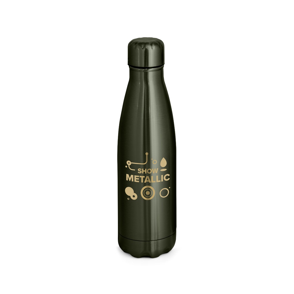 SHOW METALLIC. Stainless steel bottle with matt metallic finish 510 mL