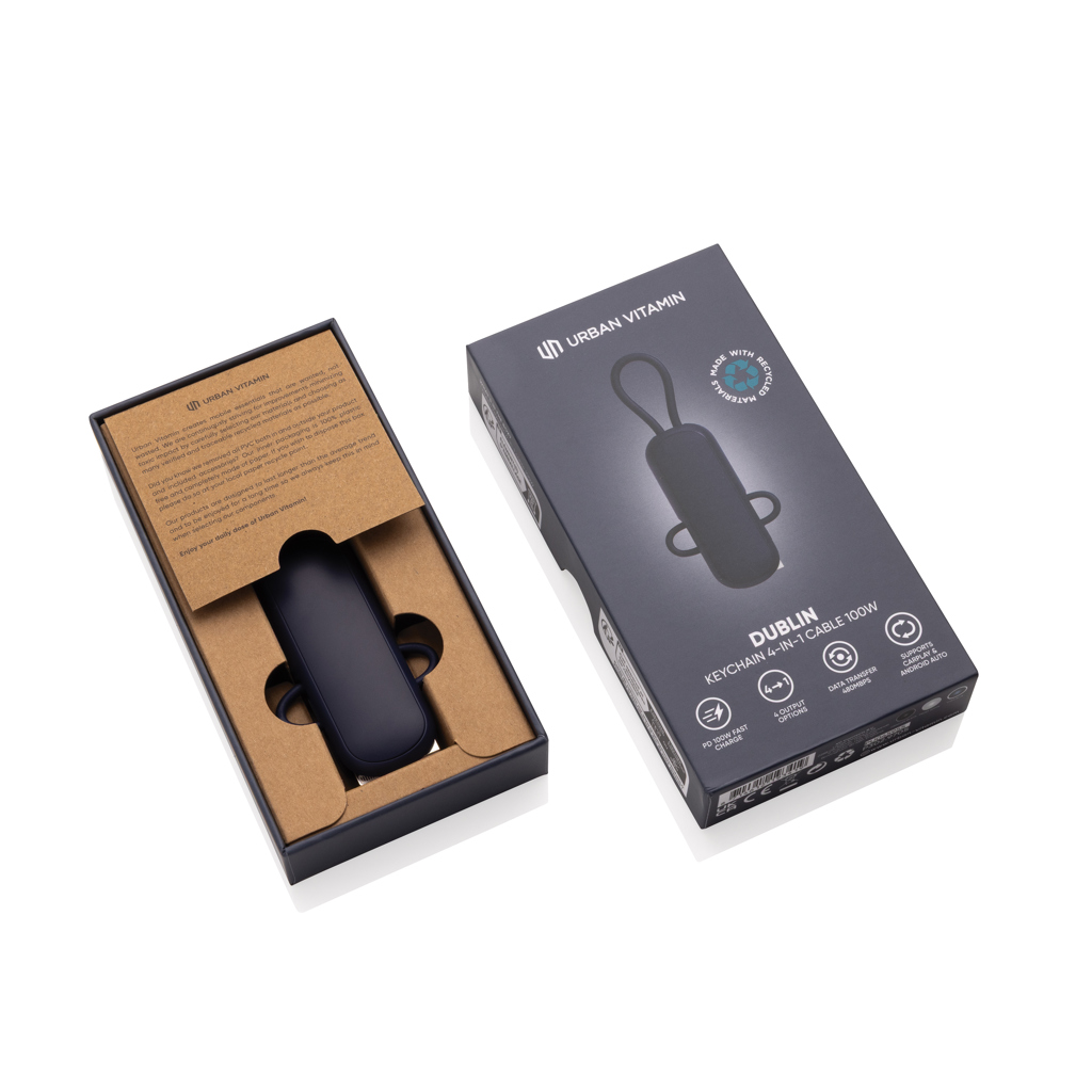 Cable llavero Urban Vitamin Dublin 100W 4 en 1