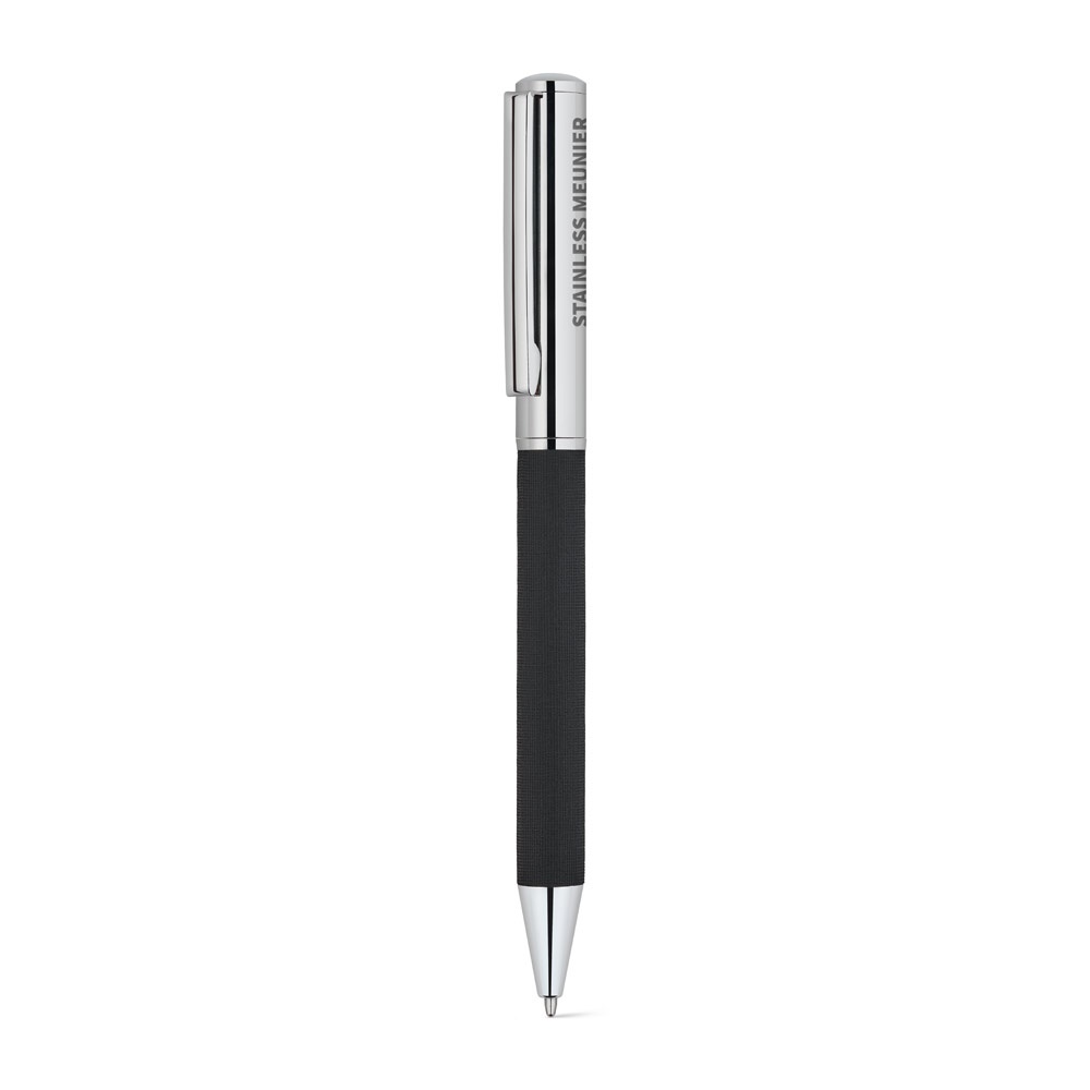 SLAUGHTER. Stainless steel ballpoint pen with a glossy finish and black ink by Dokumental®