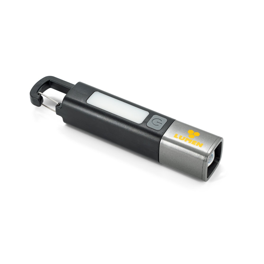 WIGGINS. Linterna de ABS, con una luz LED de 2 W (53 lúmenes) en la parte delantera y una luz COB (53 lúmenes) en la parte superior