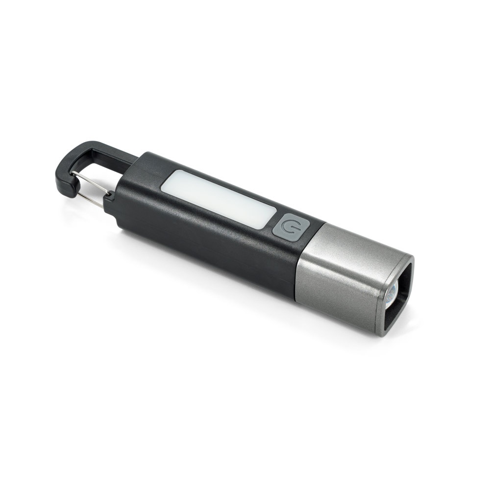 WIGGINS. Linterna de ABS, con una luz LED de 2 W (53 lúmenes) en la parte delantera y una luz COB (53 lúmenes) en la parte superior