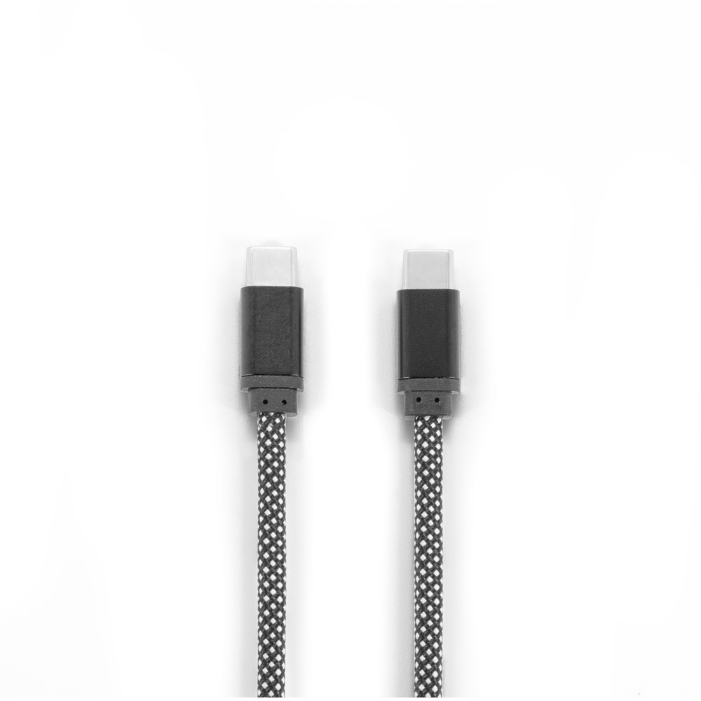 NADELLA. Cable USB-C a USB-C con cable trenzado de poliéster (60 W) y sistema magnético para enrollarlo fácilmente
