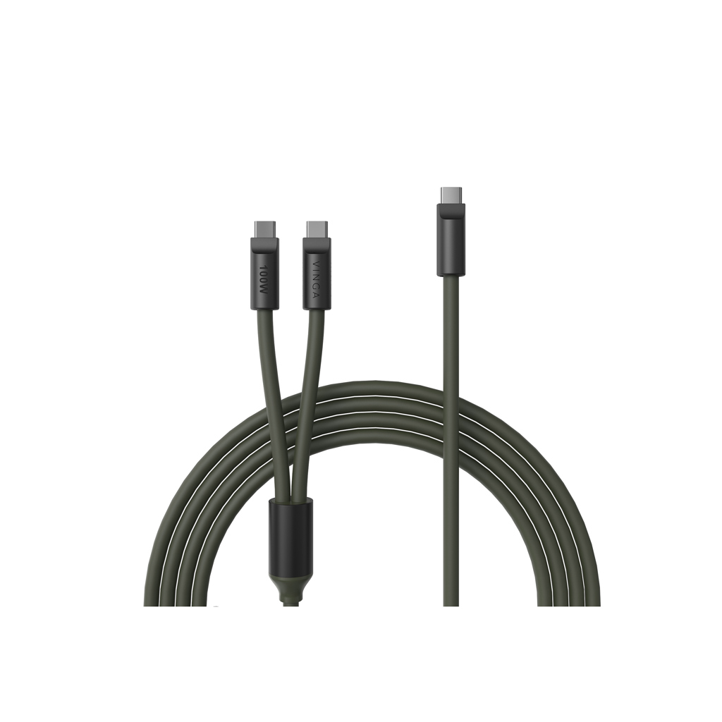 Cable de carga múltiple de silicona VINGA Baltimore (C+2C)